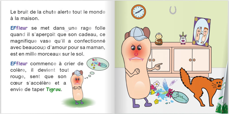 EFfleur est en colère contre le chat Tigrou