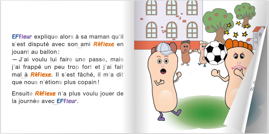 EFfleur joue à l'école